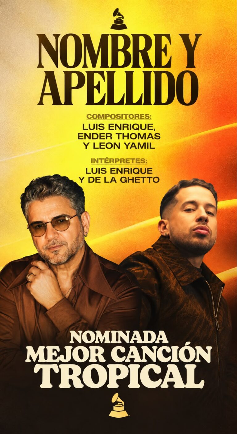 De La Ghetto celebra su quinta nominación al Latin Grammy® con “Nombre y apellido”
