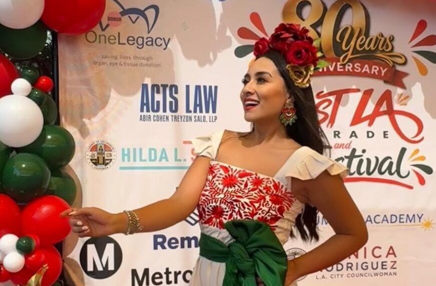 “Nitzia Chama  Brilla como madrina del 80 aniversario del Desfile de la Independencia de México del Este de Los Ángeles junto a Gabriel Soto”